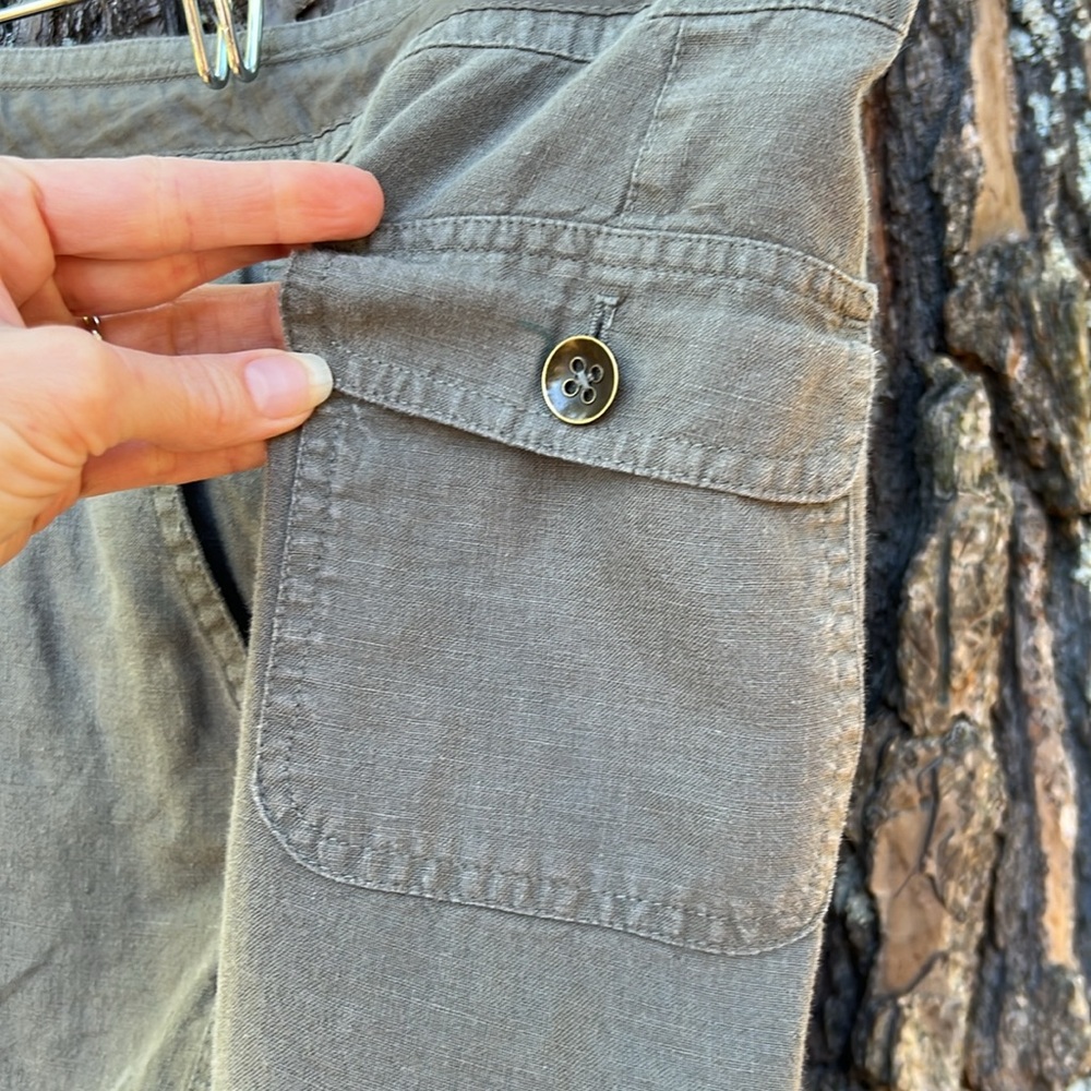 Talbots Irish Linen Drawstring Crop Pants - Picture 4 of 12